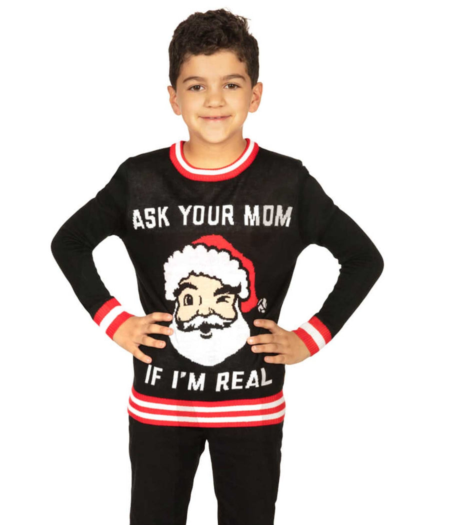 Boy's Ask Your Mom Ugly Christmas Sweater