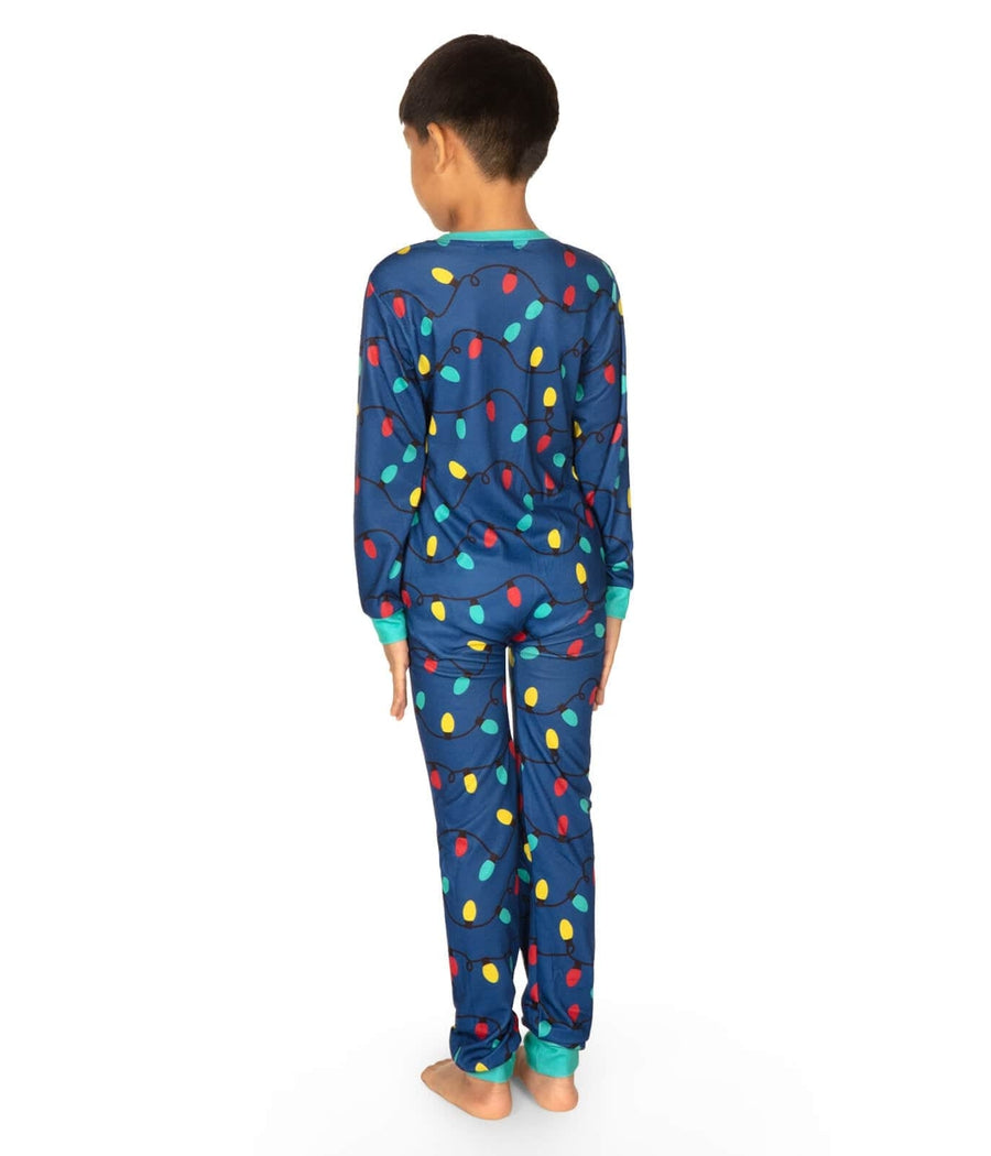 Boy's Christmas Lights Onesie Pajamas Image 2