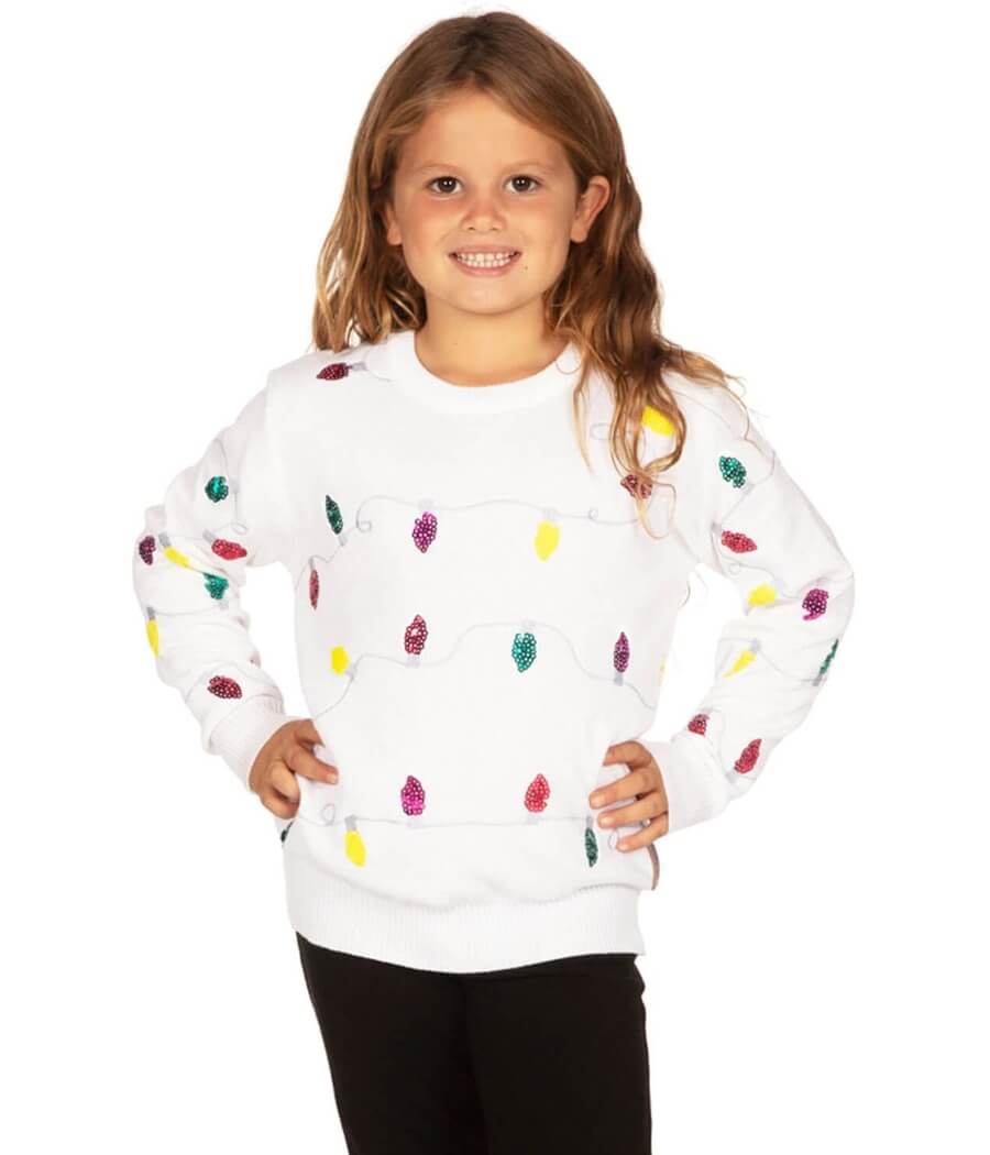 Girl's Sequin Lights Ugly Christmas Sweater