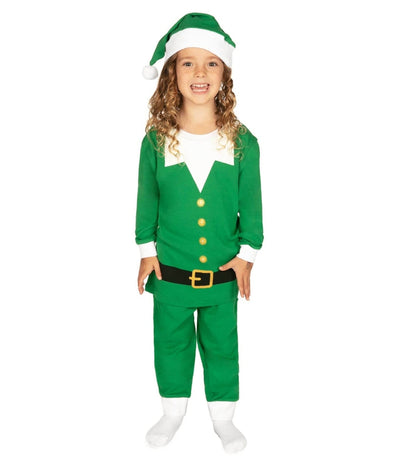 Girl's Elf Pajama Set Primary Image