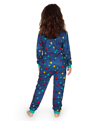 Girl's Christmas Lights Onesie Pajamas Image 2