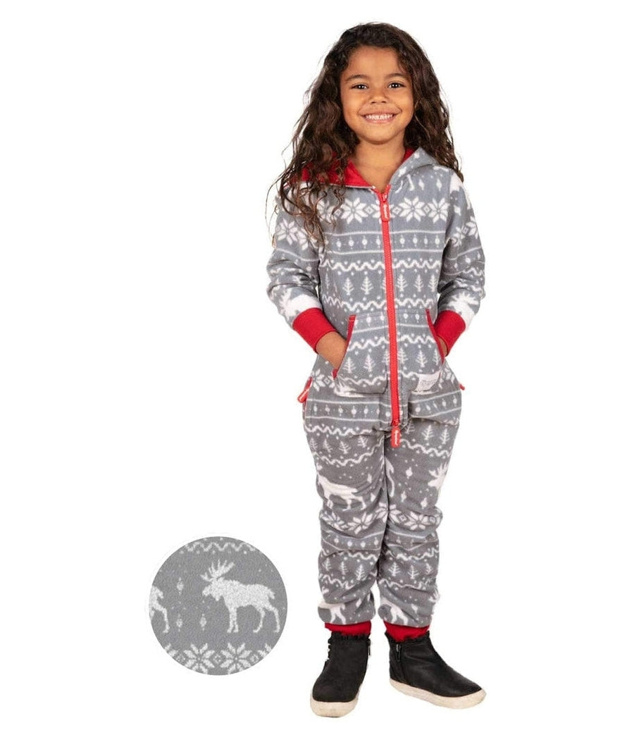 Girl's Grey Moose Jumpsuit Primary Image