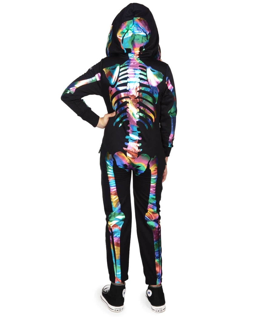 Girl's Iridescent Skeleton Costume Image 2