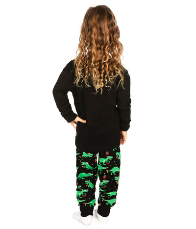 Girl's Rawr Dinosaur Pajama Set Image 2::Girl's Rawr Dinosaur Pajama Set