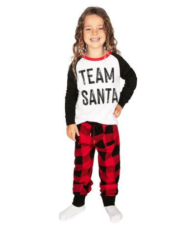 Girl's Team Santa Pajama Set