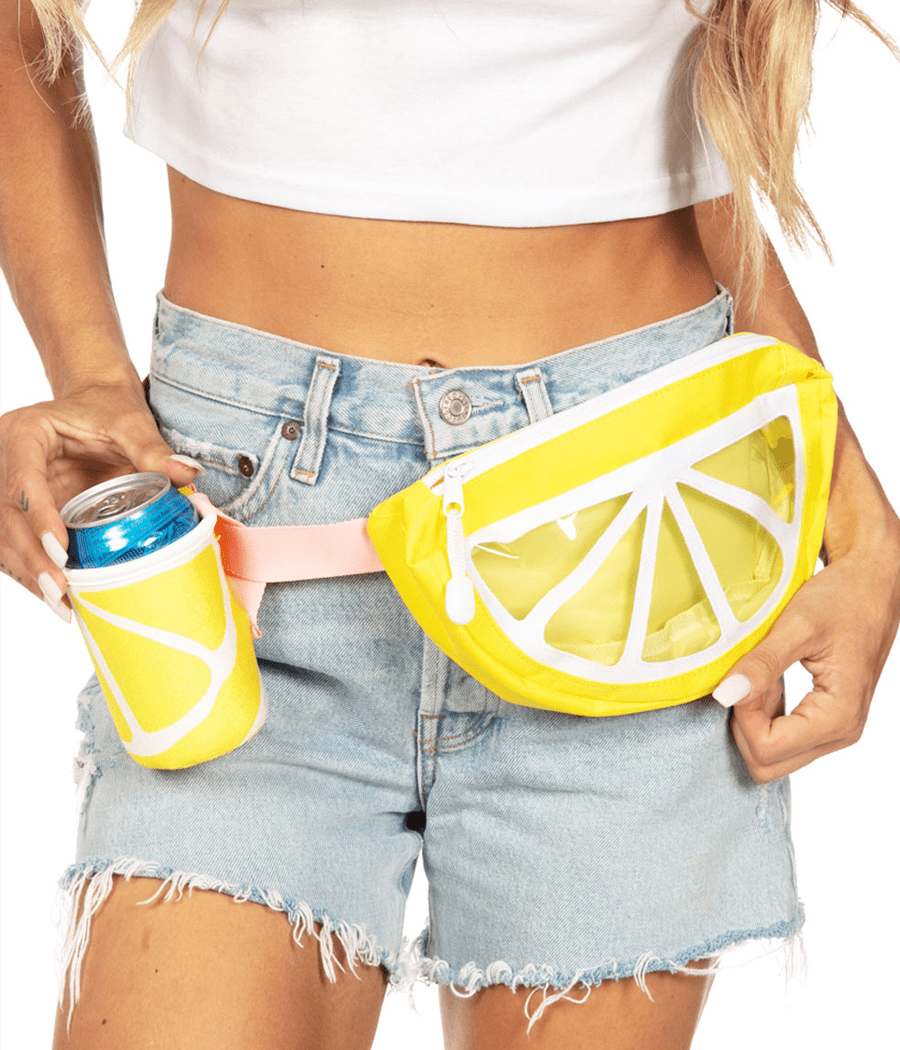 Lemon Spritzer 3D Fanny Pack with Drink Holder Image 2