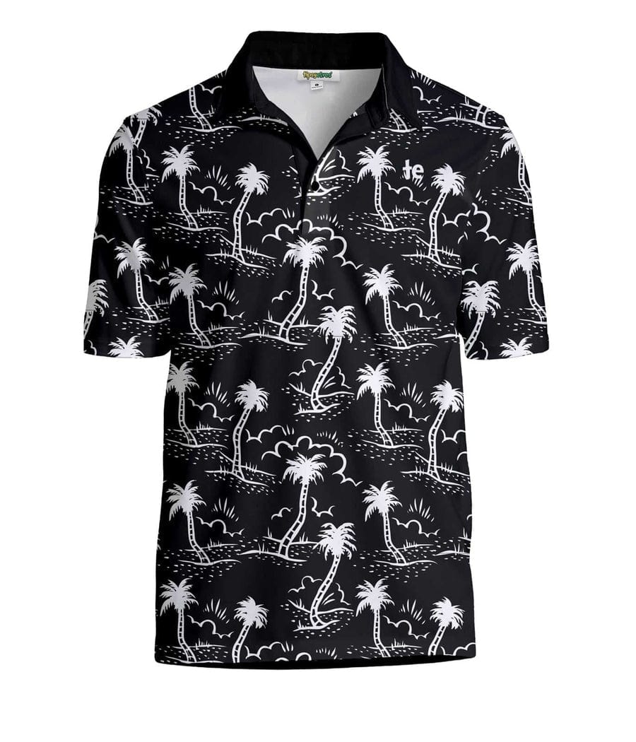 Men's Monochrome Moonlight Polo Shirt Image 6