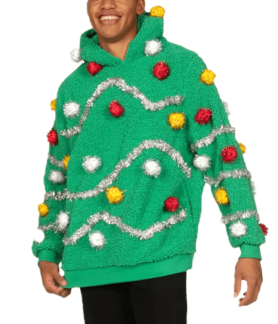 Men's Oh Christmas Tree Hooded Ugly Christmas Sweater