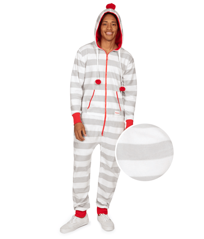 Men's Stripes and Poms Jumpsuit Primary Image