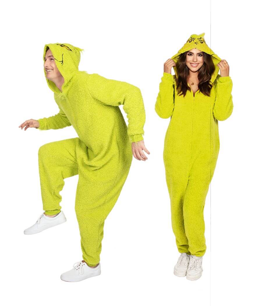 Matching Grinch Couples Jumpsuits