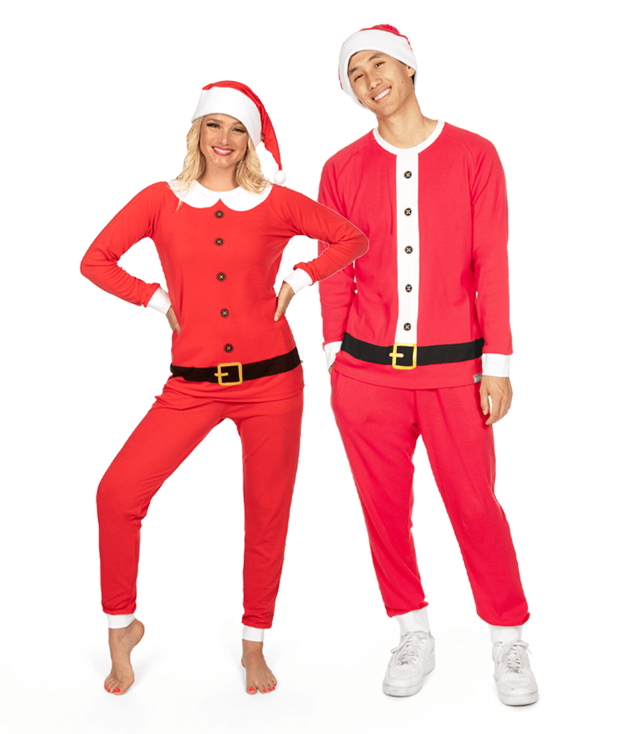 Mr. Mrs. Claus Couples Pajamas Tipsy Elves