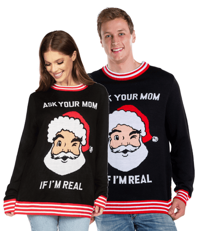 Matching Ask Your Mom Couples Ugly Christmas Sweater