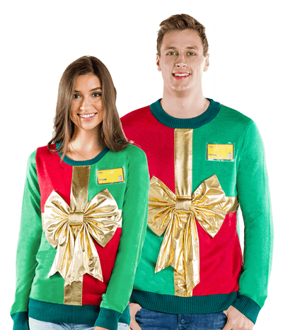 Matching Christmas Present Couples Ugly Christmas Sweater Primary Image