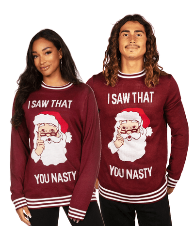 Matching You Nasty Couples Ugly Christmas Sweater Image 2