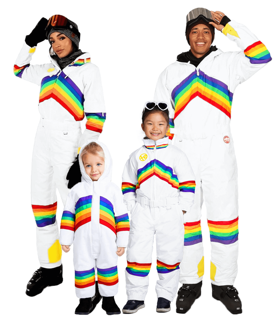 Matching Sunrise Shredder Family Snow Suits