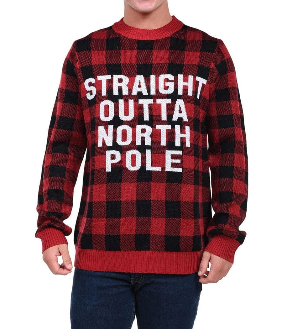 Men's Straight Outta North Pole Ugly Christmas Sweater