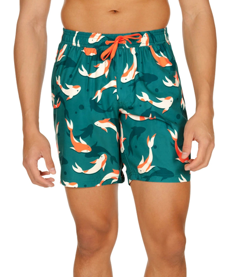 Feelin' Koi Stretch Swim Trunks - 7.5" Inseam