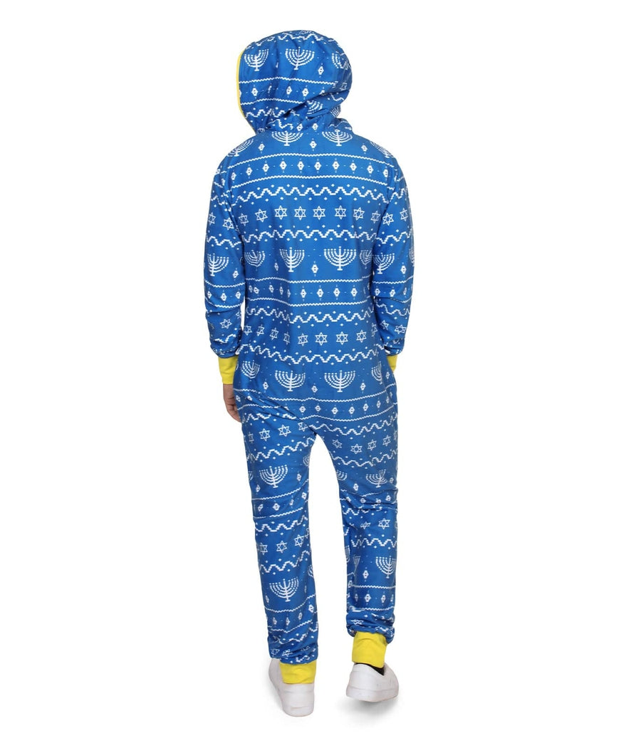 Men's Blue Hanukkah Jumpsuit