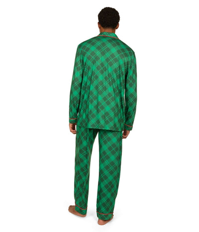 Men's Green Plaid Pajama Set Image 2