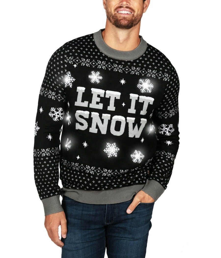 Men's Let it Snow Light Up Ugly Christmas Sweater