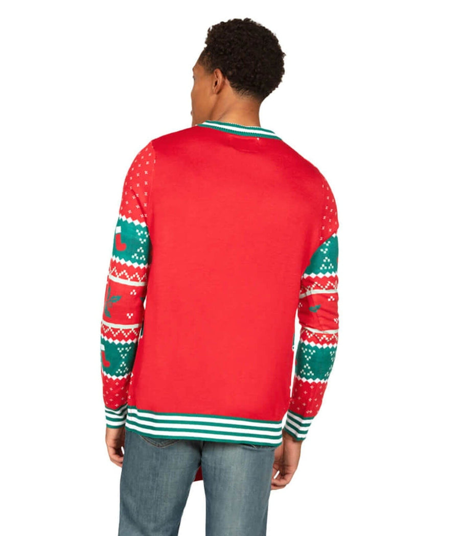 Men's My Eyes Are Up Here Ugly Christmas Sweater Image 2