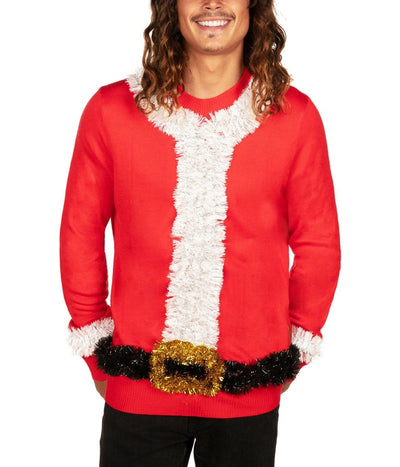 Men's Tinsel Santa Ugly Christmas Sweater Primary Image