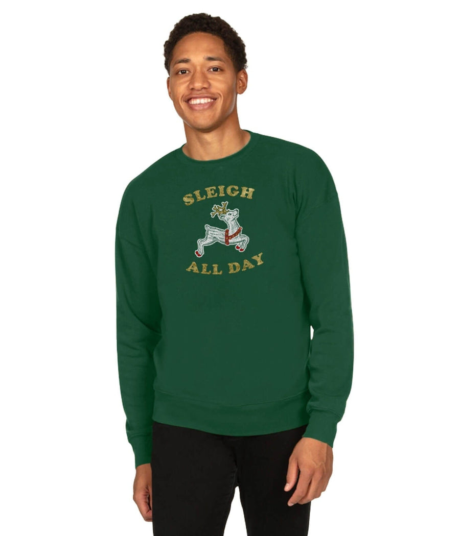 Sleigh All Day Crewneck Sweatshirt Women s Christmas Outfits Tipsy Elves