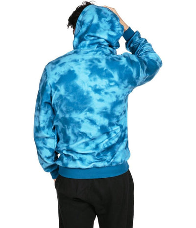 Men's Deep Blue Fleece Hoodie Image 4