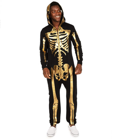 Men's Gold Skeleton Costume