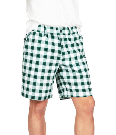 Men's Green Gingham Shorts Image 3