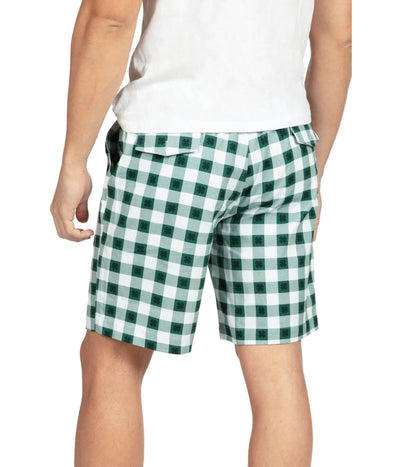 Men's Green Gingham Shorts Image 4