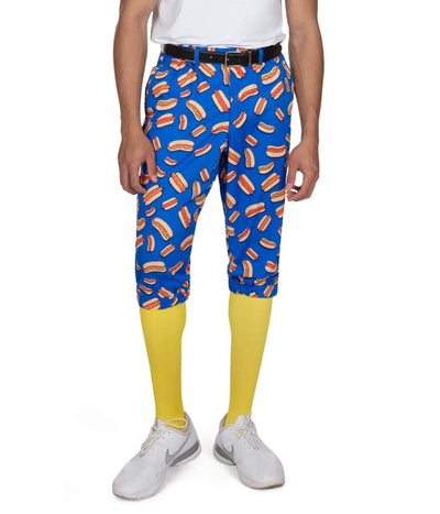 Men's Hot Dog Golf Knickers with Yellow Golf Socks Image 2