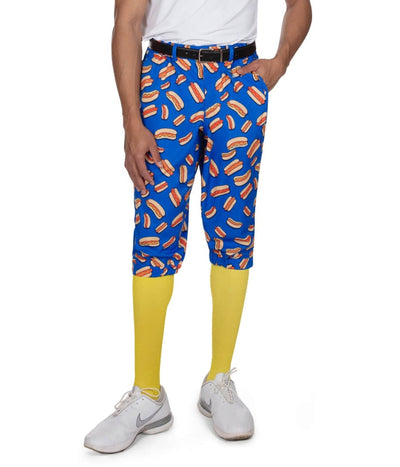 Men's Hot Dog Golf Knickers with Yellow Golf Socks Image 4