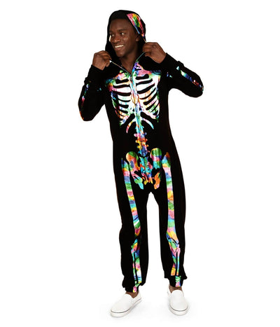 Men's Iridescent Skeleton Costume Image 5