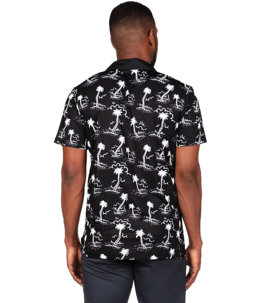 Men's Monochrome Moonlight Disc Golf Polo Image 3