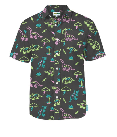 Men's Neon Dinosaur Hawaiian Shirt Image 2