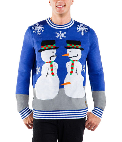 Men's Snowman Nose Thief Ugly Christmas Sweater