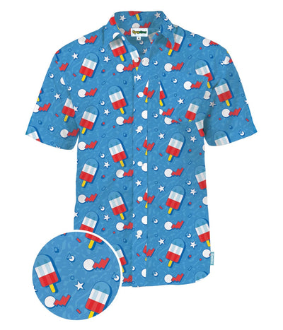 Men's Patriotic Pops Button Down Shirt
