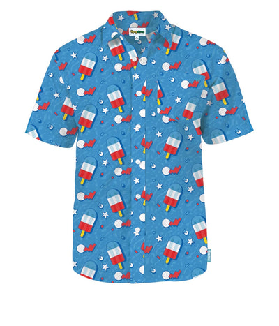 Men's Patriotic Pops Button Down Shirt Image 2