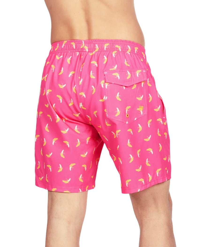 Pink Banana Peel Stretch Swim Trunks Image 3