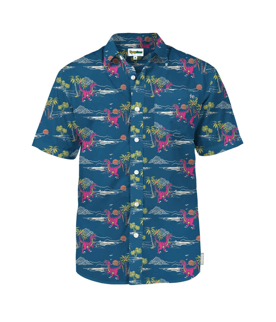 Men's Prehistoric Party Hawaiian Shirt Image 6::Men's Prehistoric Party Hawaiian Shirt