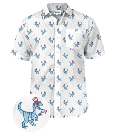 Men's Prehistoric Patriot Button Down Shirt