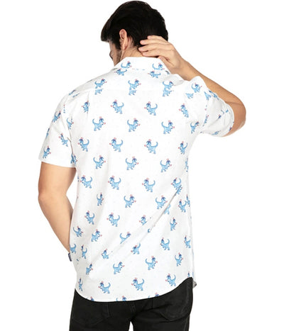 Men's Prehistoric Patriot Button Down Shirt Image 3