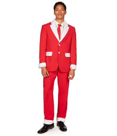 Men's Furry Santa Blazer with Tie Image 5