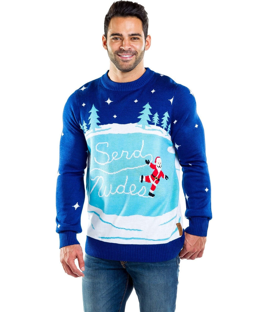 Men's Send Nudes Ugly Christmas Sweater Image 2