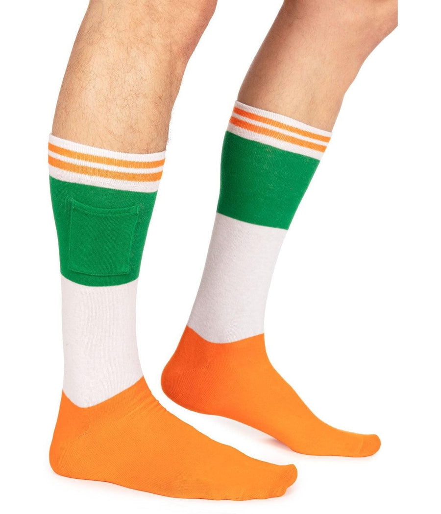 Men's Irish Flag Shot Socks with Pockets (Fits Sizes 8-11M) Image 2