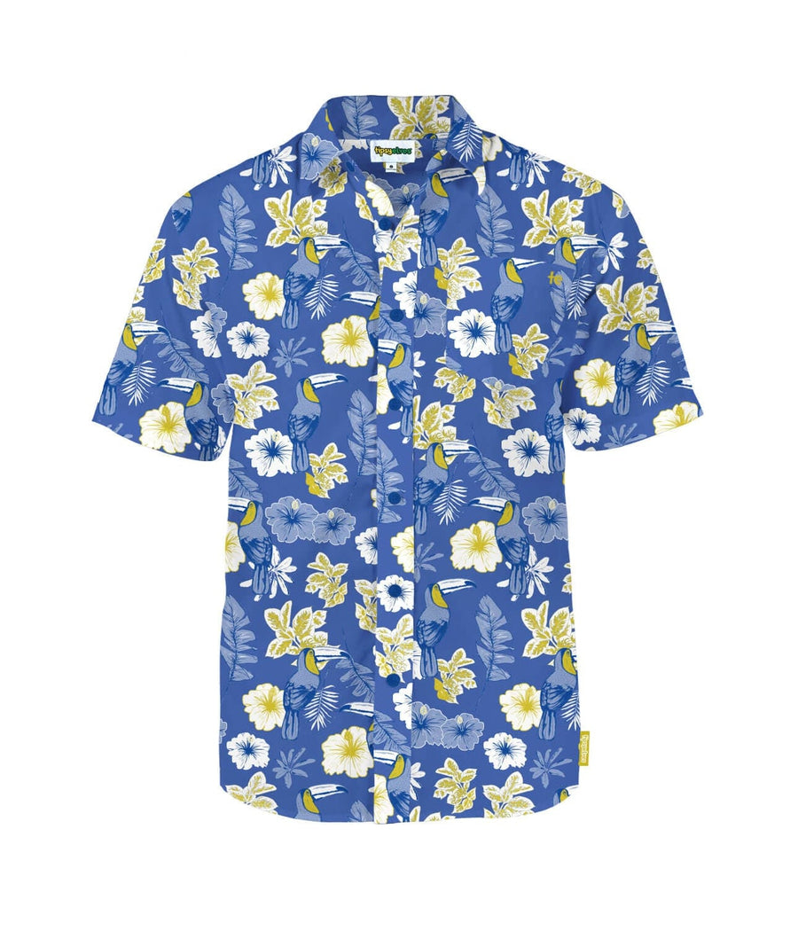 Men's Blue Botanics Hawaiian Shirt Image 6