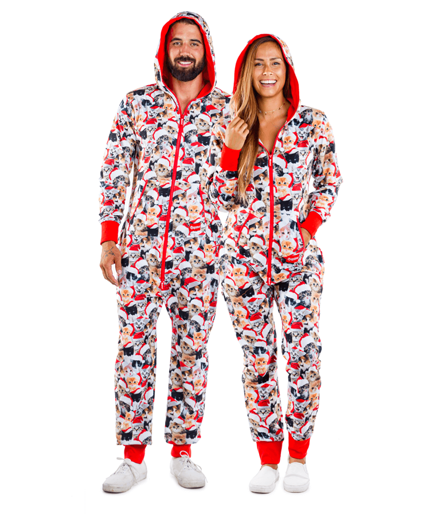 Couples Meowy Catmus Jumpsuits | Tipsy Elves