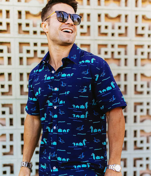 Nothin' But Nessy Hawaiian Shirt: Men's Summer Outfits | Tipsy Elves