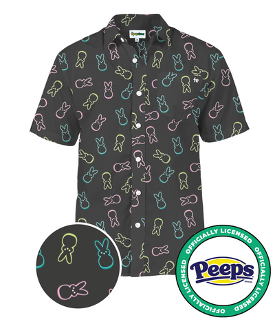 Men's PEEPS® Neon Bunnies Button Down Shirt